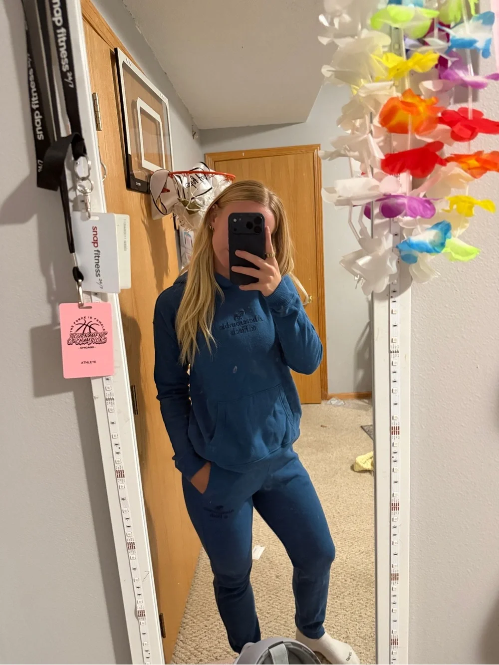 abercrombie kids blue sweatpants joggers